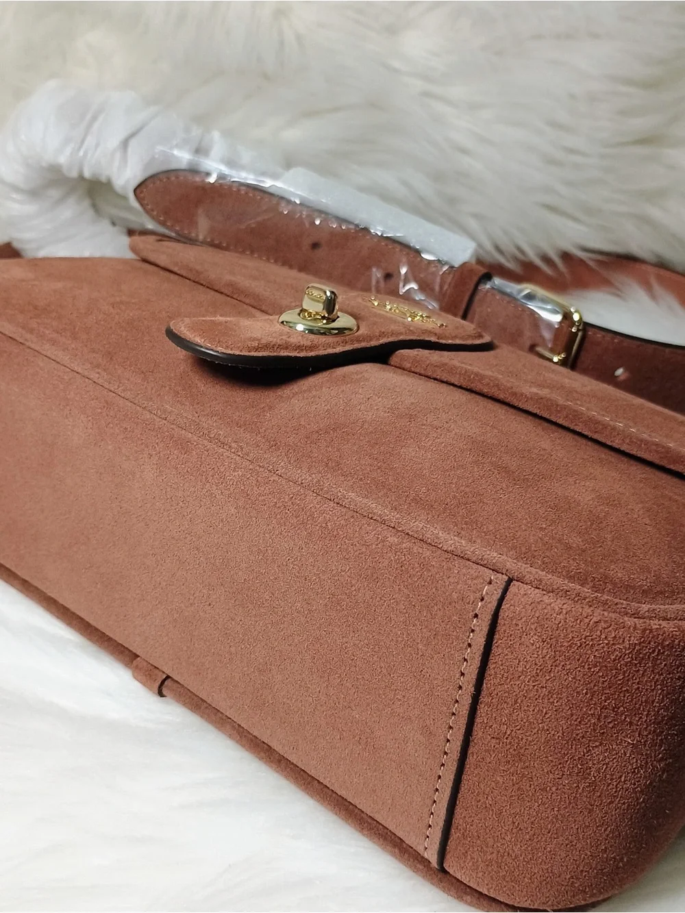 Coach Suede purse Hadley Shoulder Bag New